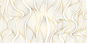 Abstract Golden Line Art Pattern Wallpaper