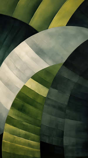 Abstract_ Green_and_ Gray_ Curves Wallpaper