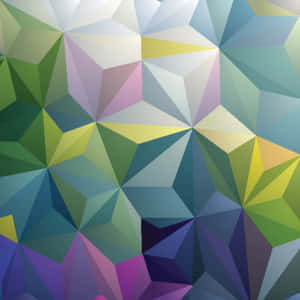 Abstract Green Geometric Pattern Wallpaper