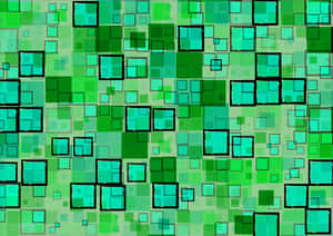 Abstract Green Geometric Pattern Wallpaper