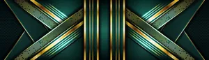 Abstract Green Gold Geometric Design Wallpaper