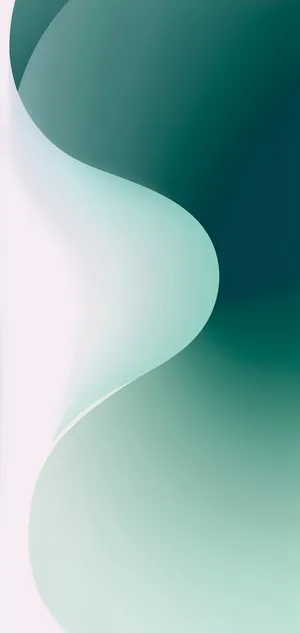 Abstract Green Gradient Curves Wallpaper
