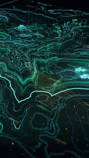 Abstract Green Marble Pattern Wallpaper