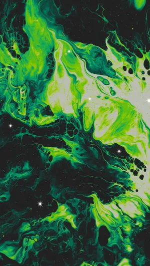Abstract Green Marble Texture Wallpaper