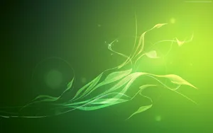 Abstract Green Sprouts Wallpaper