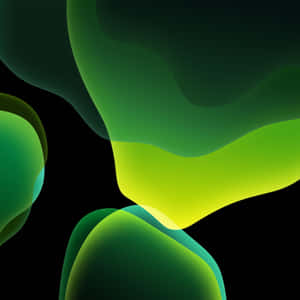 Abstract Green Waves Background Wallpaper