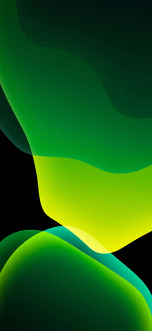 Abstract Green Wavesi Phone Wallpaper Wallpaper