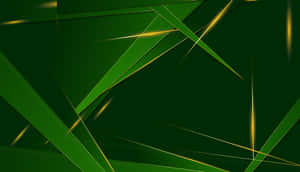 Abstract Greenand Gold Design Wallpaper