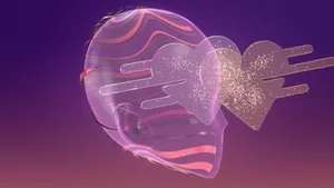 Abstract Heart Plug Design Wallpaper