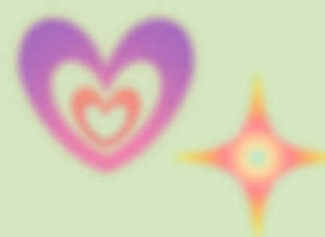 Abstract Heartand Star Aura Wallpaper