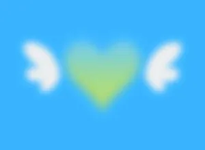 Abstract Heartand Wings Wallpaper