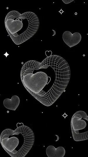 Abstract Heartsand Stars Wallpaper Wallpaper