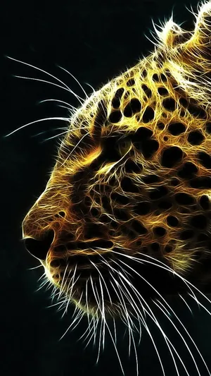 Abstract Leopard Portrait Wallpaper
