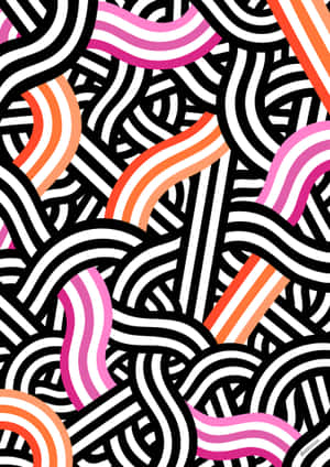 Abstract Lesbian Pride Pattern Wallpaper