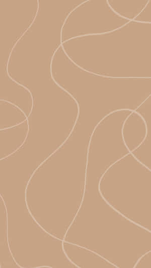 Abstract Line Minimalist Brown Aesthetic Wallpaper