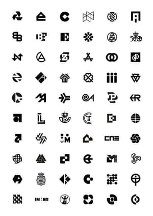 Abstract Minimalist Logo On A Blue Background Wallpaper