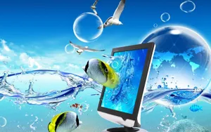 Abstract Monitor Live 3d Wallpaper