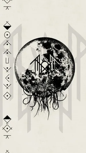 Abstract Moon Artwork Wallpaper