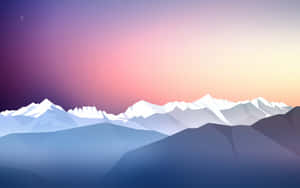 Abstract Mountain Landscapeat Dusk Wallpaper