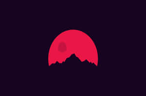 Abstract Mountain Sunset Graphic Wallpaper