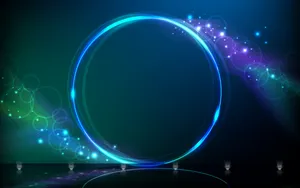 Abstract Neon Circle Background Wallpaper