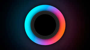 Abstract Neon Circle Gradient Background Wallpaper