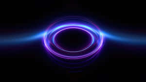 Abstract Neon Circle Light Effect Wallpaper