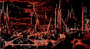 Abstract Neon Cityscape Wallpaper