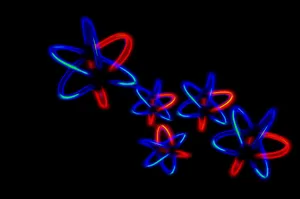 Abstract Neon Floral Display Wallpaper