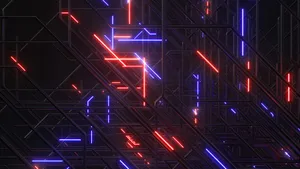 Abstract Neon Labyrinth.jpg Wallpaper