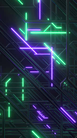 Abstract Neon Labyrinth.jpg Wallpaper