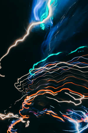 Abstract Neon Light Streaks Wallpaper