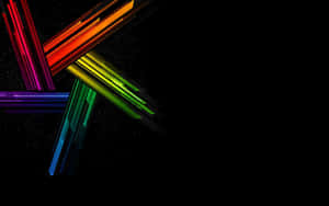 Abstract Neon Light Streams Wallpaper