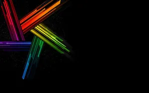 Abstract Neon Light Streams Wallpaper