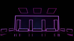 Abstract Neon Lights Architecture Wallpaper