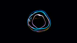 Abstract Neon Swirlon Black Background Wallpaper