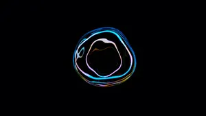 Abstract Neon Swirlon Black Background Wallpaper