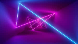 Abstract Neon Triangles Lights Wallpaper