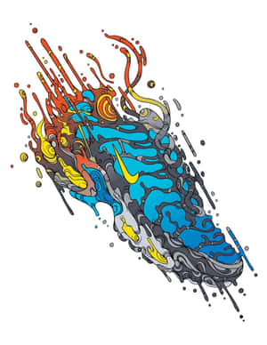 Abstract Nike Sneaker Art Wallpaper