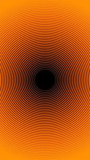 Abstract Orange Black Hole Illusion Wallpaper