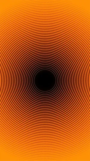 Abstract Orange Black Hole Illusion Wallpaper