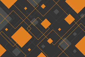 Abstract Orangeand Black Geometric Pattern Wallpaper