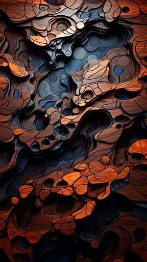 Abstract Organic Layers Artwork Wallpaper