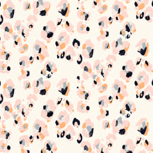 Abstract Paint Cute Cheetah Print Wallpaper