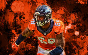 Abstract Painted Von Miller Wallpaper