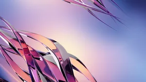 Abstract Pink Blue Chrome Design Wallpaper