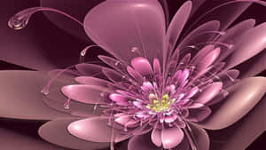 Abstract Pink Flower Artwork Wallpaper