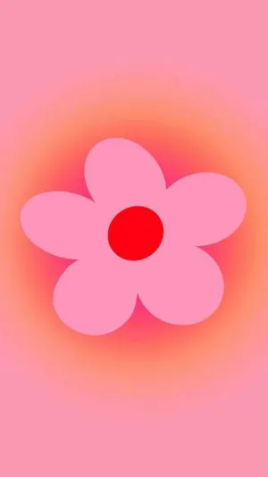 Abstract Pink Flower Illustration Wallpaper