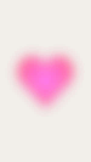 Abstract Pink Heart Glow Wallpaper