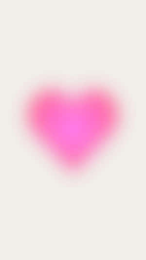 Abstract Pink Heart Glow Wallpaper